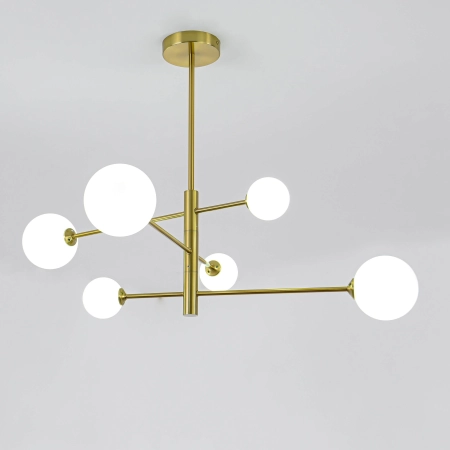 Duża, regulowana lampa wisząca do salonu LP-002/6P z serii DORADO