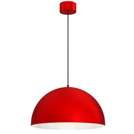 Czerwona lampa wisząca z półkulistym kloszem LX 3005 z serii SINGLE