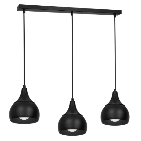 Lampa wisząca w czarnym kolorze, nad stół LX 3375 z serii AKTAN