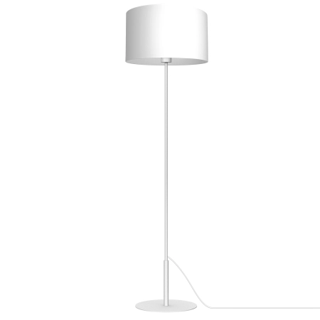 Prosta, biała lampa podłogowa z abażurem LX 3434 z serii ARDEN