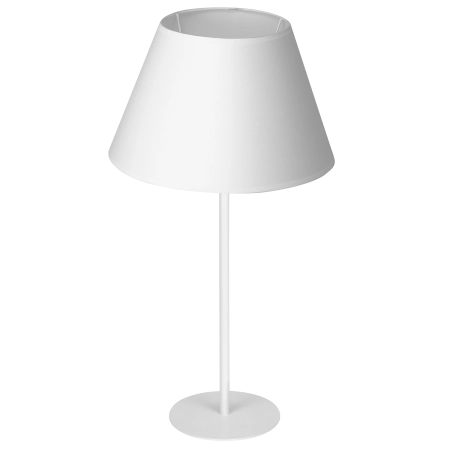 Biała, wysoka lampka stołowa do salonu LX 3439 z serii ARDEN