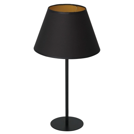Wysoka lampka z czarno-złotym abażurem LX 3503 z serii ARDEN