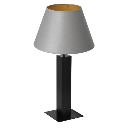 Lampa stołowa, szaro-złoty stożkowy abażur LX 3613 z serii TABLE LAMPS