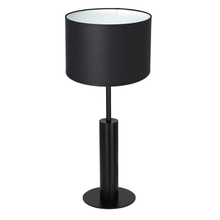 Czarna lampka nocna, z klasycznym abażurem LX 3677 z serii TABLE LAMPS