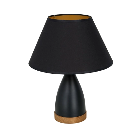 Czarna lampka stołowa na szafkę nocną LX 3725 z serii TABLE LAMPS