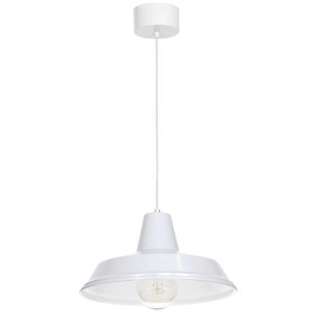 Biała lampa wisząca, regulowany zwis ⌀36 LX 4044 z serii CLASS