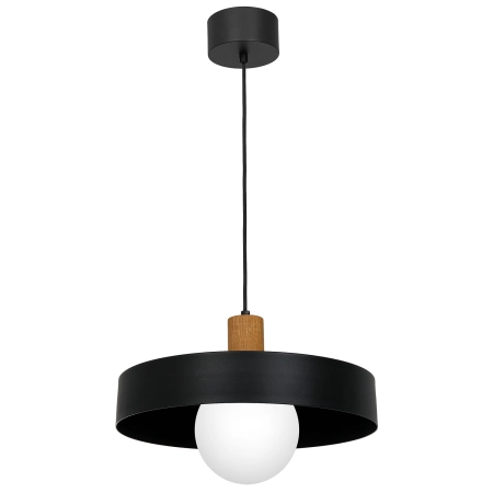 Lampa wisząca czarno-biała, do salonu LX 4050 z serii CANAN
