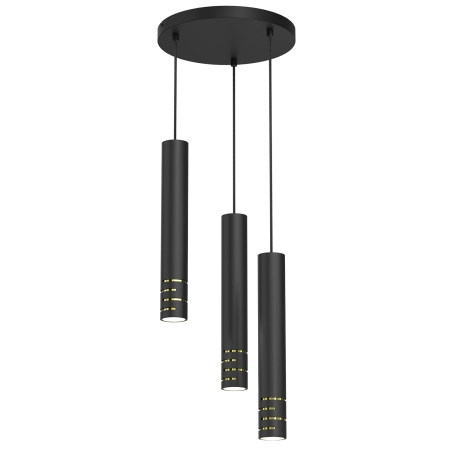 Dekoracyjna, czarno-złota lampa wisząca LX 4207 z serii ALTRO STRIPE