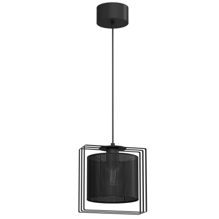 Lampa wisząca z czarnym abażurem, do sypialni LX 4456 z serii CORONADO