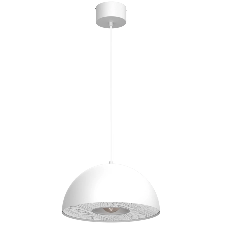 Uniwersalna, biała lampa wisząca kopuła ⌀35m LX 4528 z serii ELGUND