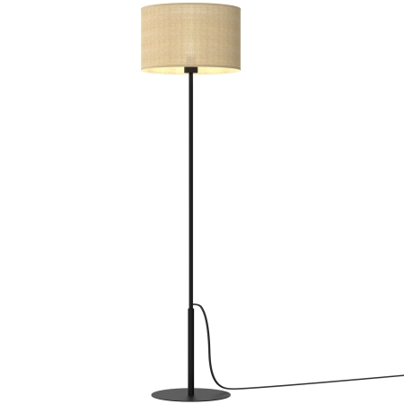Wysoka lampa podłogowa z plecionym abażurem LX 5219 z serii JUTE