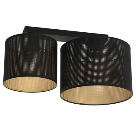 Lampa sufitowa z czarno-złotymi abażurami LX 5228 z serii LOFT SHADE