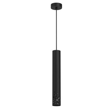 Lampa wisząca, czarna tuba na żarówkę GU10 LX 5721 z serii TIBIA BUBLE