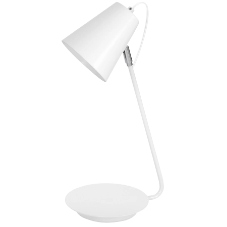 Biała, ponadczasowa lampka na biurko ucznia LX 8296 z serii DESK LAMP
