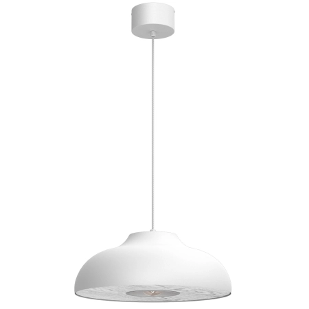 Ponadczasowa, biała lampa wisząca ⌀39cm LX 9940 z serii BILBAO