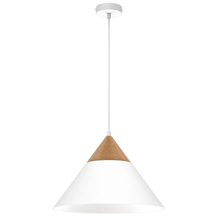 Biało-brązowa, rustykalna lampa do kuchni LX 463 z serii SINGLE