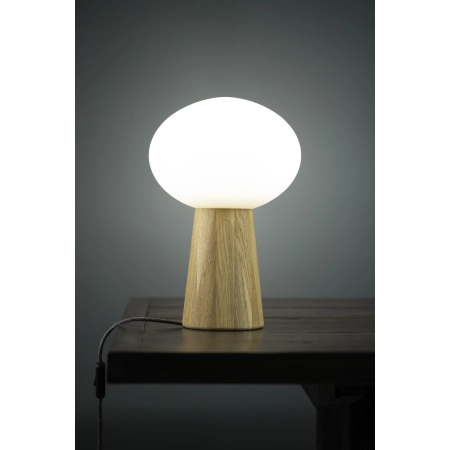 Designerska lampka z drewnianą podstawą 108409 z serii PATER - wizualizacja