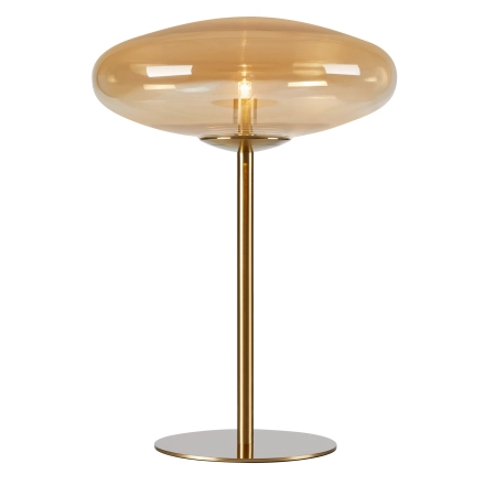 Lampa stołowa z ozdobnym, bursztynowym kloszem 108443 z serii LOCUS