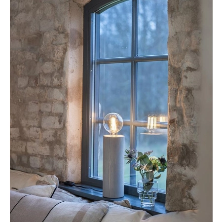 Lampka nocna z drewna, do rustykalnej sypialni 108756 z serii LEGNA - wizualizacja