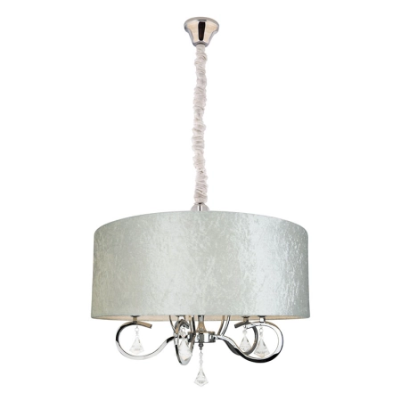 Lampa wisząca glamour, abażur i kryształki MX P0103 z serii AMSTERDAM