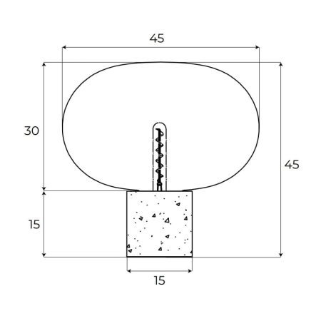 Dekoracyjna lampka na marmurowej podstawie MX T0055 z serii MOONSTONE - 2