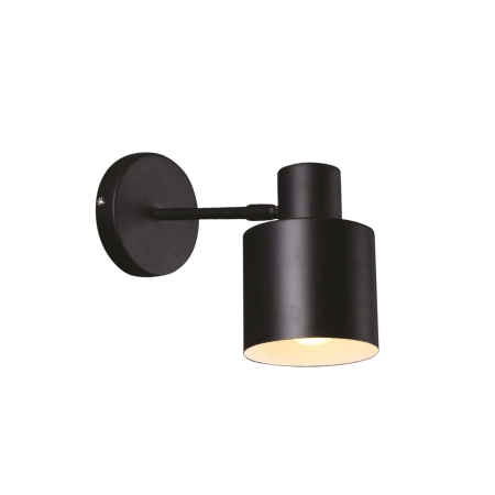 Czarna, metalowa lampa ścienna na przegubie MX W0188 z serii BLACK