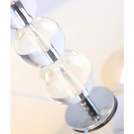 Szeroka, biała lampa wisząca na łańcuchu MX P0061 z serii ELEGANCE 2
