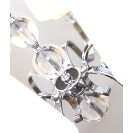 Żyrandol z abażurami i kryształkami, do salonu MX P0110 z serii CHARLOTTE 2