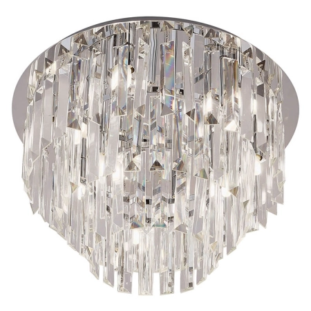 Chromowana lampa sufitowa z kryształkami Ø42cm MX C0136 z serii MONACO