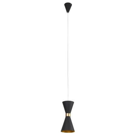 Designerska, czarno-złota lampa wisząca MX P0330 z serii CORNET