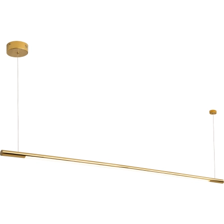 Złota, szeroka lampa wisząca nad stół 150cm MX P0360 z serii ORGANIC P