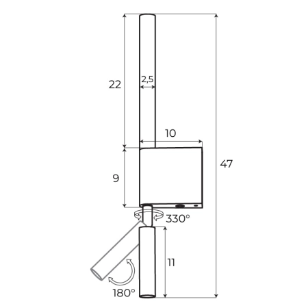 Błyszcząca, złota lampa ścienna do sypialni MX W0340 z serii ORGANIC - 2