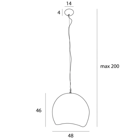 Lampa wisząca z nieregularnym kloszem MX P0533 z serii PIERRE - 4