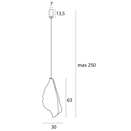 Niespotykana, biała lampa wisząca LED MX P0540 z serii CONCHA - 4