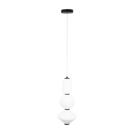 Lampa wisząca z różnymi, białymi kloszami MX P0468 z serii AKIKO