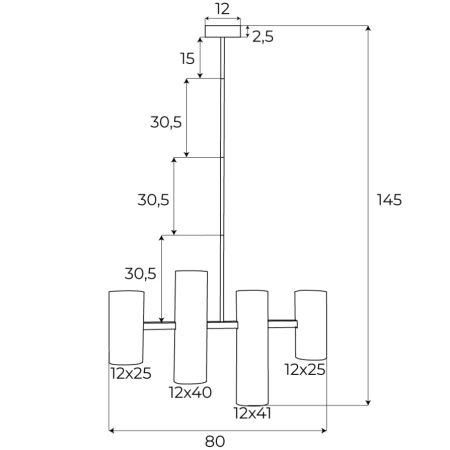 Nietuzinkowa lampa wisząca do jadalni MX P0502 z serii LAXER - 2