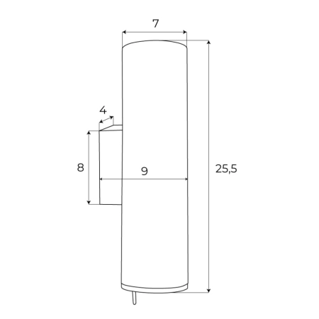 Techniczna, dwukierunkowa lampa ścienna MX W0331 z serii LAXER - 2