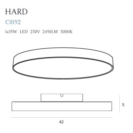 Okrągła, ledowa lampa sufitowa plafon MX C0231 z serii HARD - 2