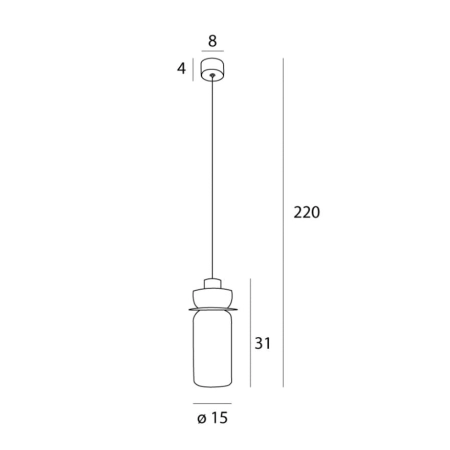 Prosta lampa wisząca z ozdobnym kloszem MX P0531 z serii SIGNATURE - 3