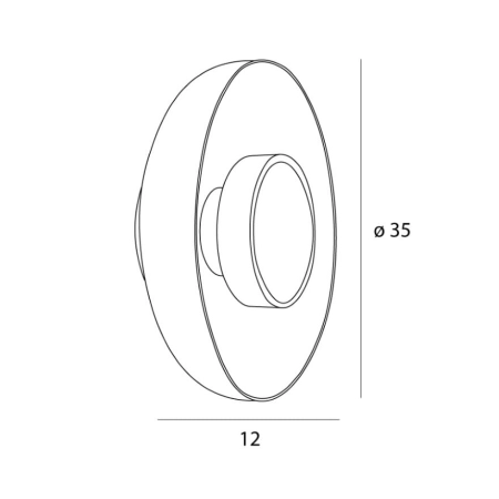 Dekoracyjna, talerzowa lampa ścienna LED MX W0353 z serii SIGNATURE - 3