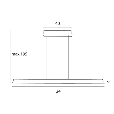 Designerska, pozioma lampa wisząca LED MX P0595 z serii JO-JO - 3