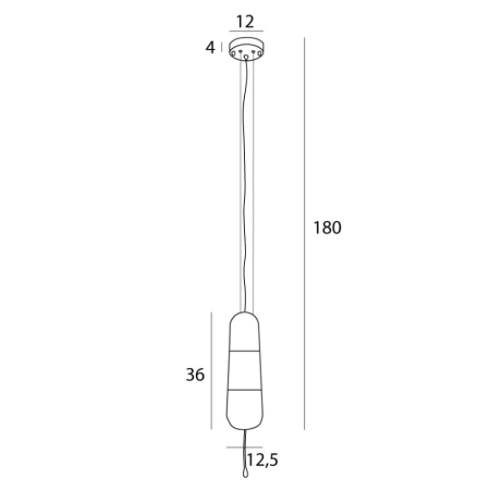 Klasyczna, pojedyncza lampa wisząca MX P0588 z serii MAURI - 3