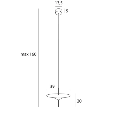 Dekoracyjna lampa wisząca LED z tarczą MX P0555 z serii CONE - 3