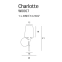 Chromowana lampa ścienna z kryształkiem MX W0067 z serii CHARLOTTE - wymiary