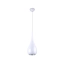 Biała, błyszcząca lampa wisząca, kropla MX P0235 z serii DROP