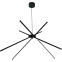 Czarna, nowoczesna, ledowa lampa wisząca MX P0412 z serii SPIDER