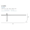 Szeroki, minimalistyczny kinkiet LED 91cm MX W0283 z serii SABRE - wymiary