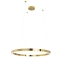 Duże, złote koło ledowe Ø110cm, lampa do salonu MX P0370D z serii LUXURY