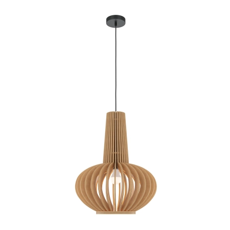 Drewniana lampa wisząca na jedną żarówkę MOD193PL-01W1 z serii ROOTS