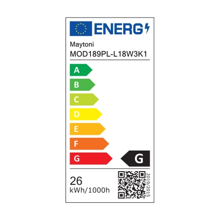 Biała lampa wisząca, zintergowany LED MOD189PL-L18W3K1 z serii GERHARD -1